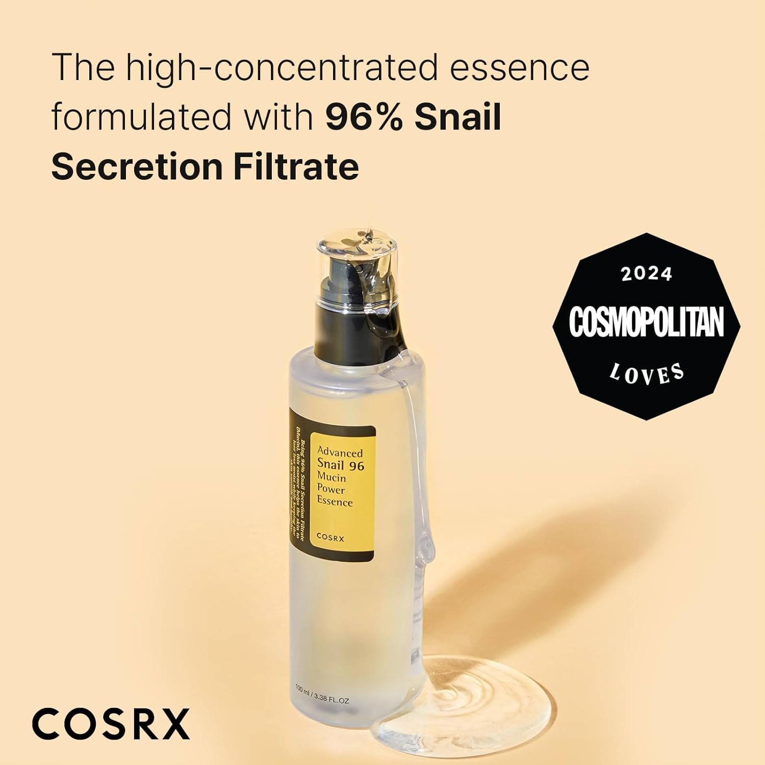 COSRX Snail Mucin 96% Power Repairing Essence 3.38 fl.oz 100ml - Image 4