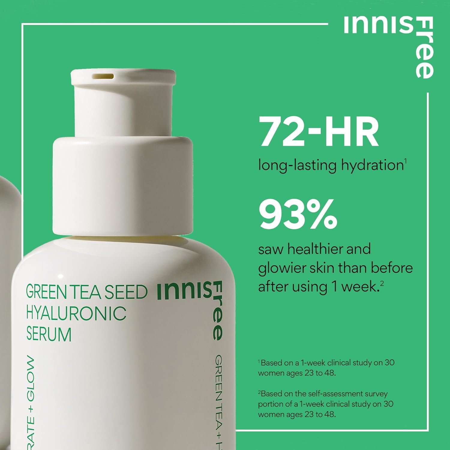 innisfree Green Tea Seed Hyaluronic Serum with Panthenol and Niacinamide - Image 5