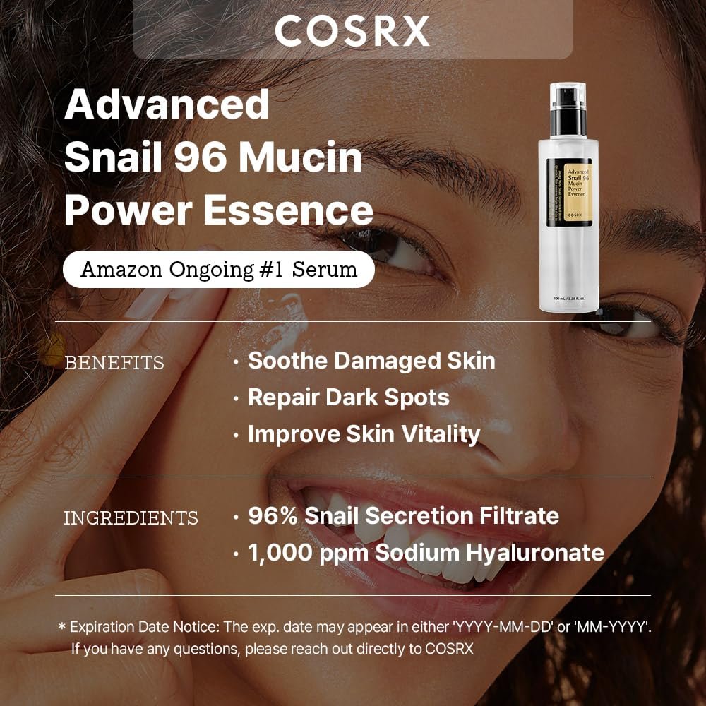 COSRX Snail Mucin 96% Power Repairing Essence 3.38 fl.oz 100ml - Image 3