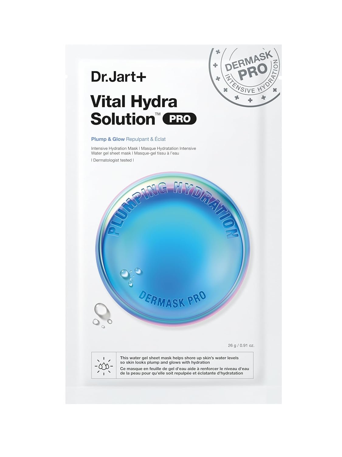 Dr.Jart+ Dermask Vital Hydra Solution Glow Face Mask with Hyaluronic Acid