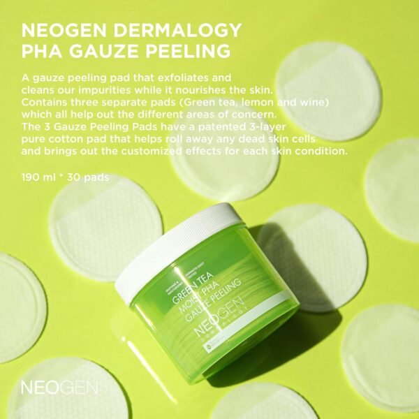 Neogen Bio-Peel Gauze Peeling Pads – Green Tea - Image 2