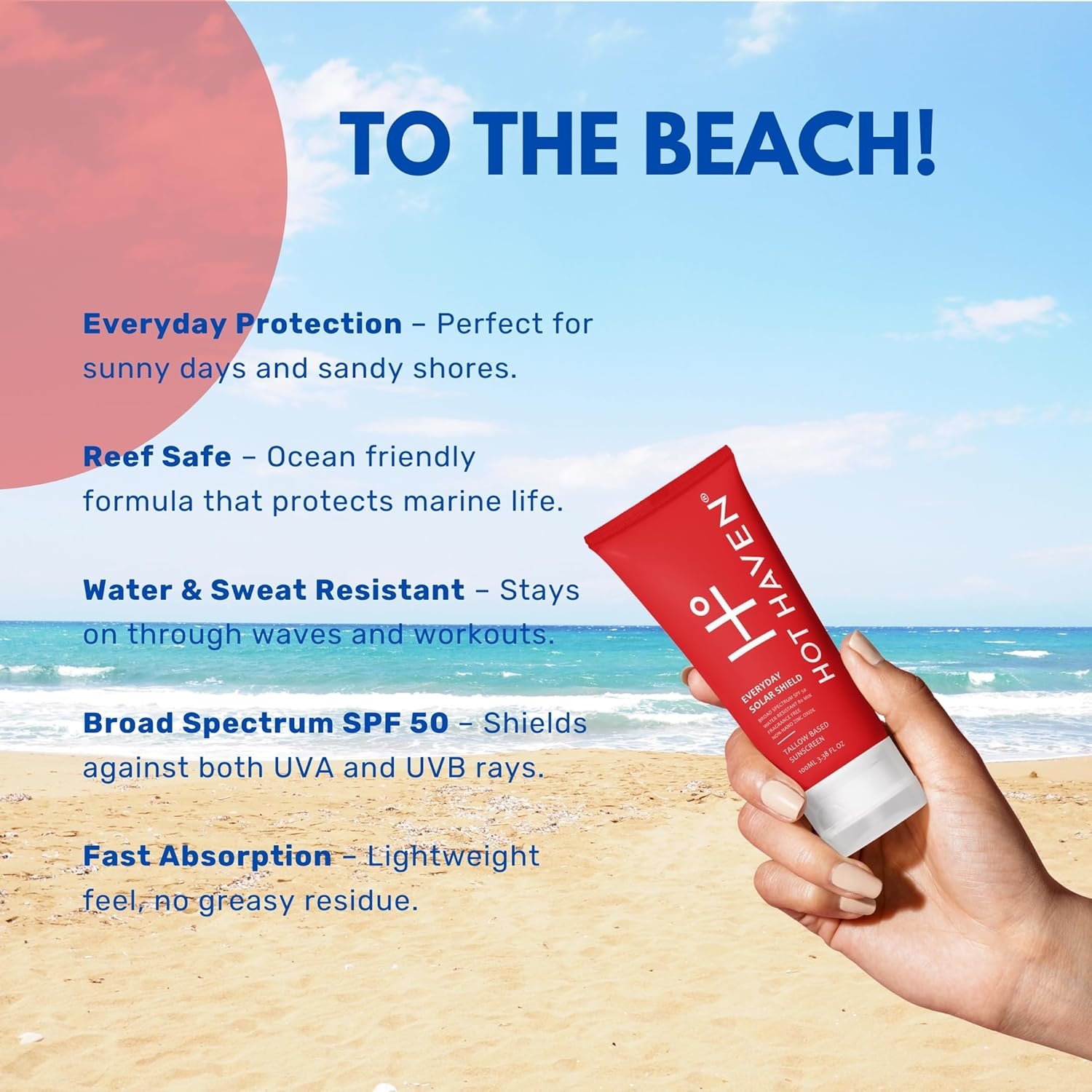 Tallow Sunscreen SPF 50 – Everyday Solar Shield by HOT HAVEN - Image 2