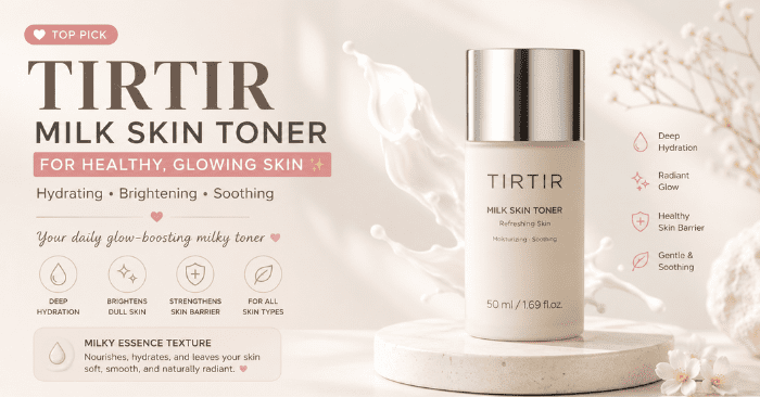 TIRTIR Milk Skin Toner Korean milky toner for glowing hydrated skin and healthy skin barrier support
