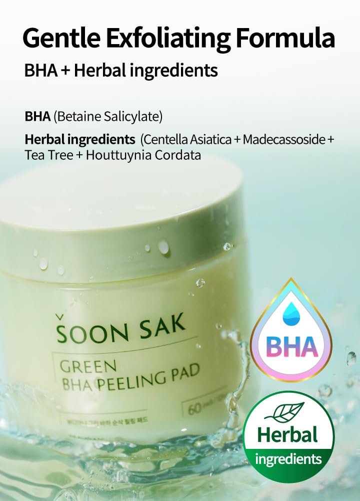 Green BHA Soon Sak Peeling Pad (60 pads) - Image 2