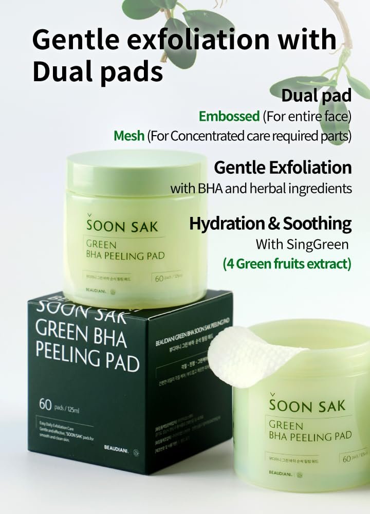 Green BHA Soon Sak Peeling Pad (60 pads) - Image 3